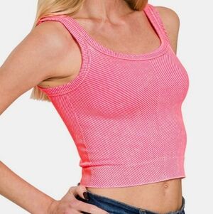 Scoop Neck ribbed tank